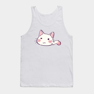 I draw lucky star white cat Tank Top